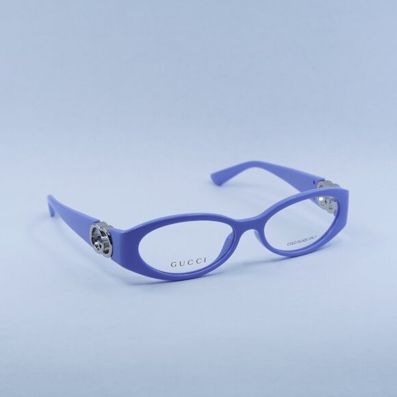 🕶️ New Gucci GG1693O 003 Eyeglasses - Violet with Silver Frame - Picture 9 of 11